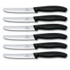 Tafelmessen, Set Van 6, Zwart - Victorinox Swiss Classic