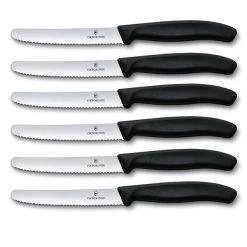 Tafelmessen, Set Van 6, Zwart - Victorinox Swiss Classic