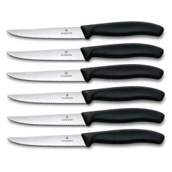 Victorinox Steakmessen Swiss Classic Zwart 6 Stuks