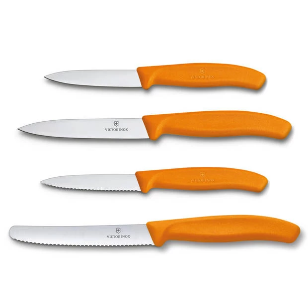 Victorinox Swiss Classic Keukenset - 4-delig - Oranje - RVS 1 Victorinox Swiss Classic Keukenset - 4-delig - Oranje - RVS