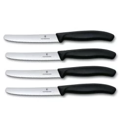 Victorinox Swiss Classic Tafelmessenset - 4-delig - RVS/zwart - Kartel