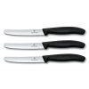 Victorinox Swiss Classic Tafelmessenset - 3-delig - RVS/zwart - Kartel