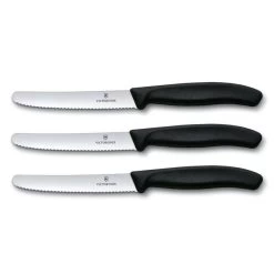 Victorinox Swiss Classic Tafelmessenset - 3-delig - RVS/zwart - Kartel