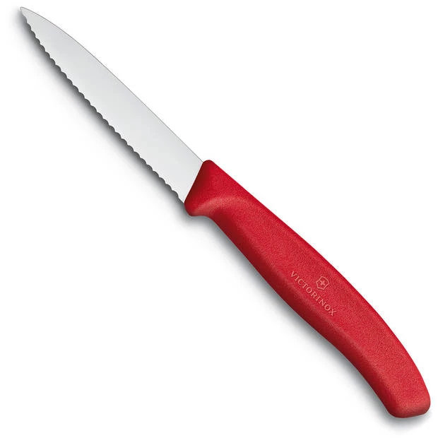 Victorinox SwissClassic Schilmes - 8cm - Gekarteld - Rood 1 Victorinox SwissClassic Schilmes - 8cm - Gekarteld - Rood