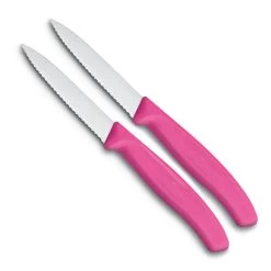 Victorinox SwissClassic Schilmesje 8cm - Roze - Gekarteld