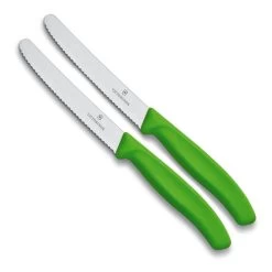 Victorinox SwissClassic Tomatenmes - 11cm - 2-delig - Groen