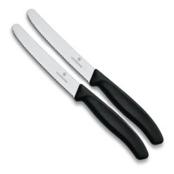Victorinox SwissClassic Tomatenmes - 2-delig - Zwart