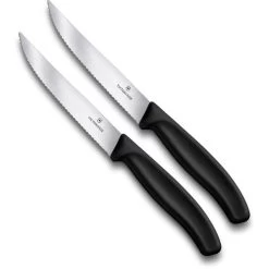 Victorinox Swissclassic Steakmessenset - 2-delig Gekarteld Zwart