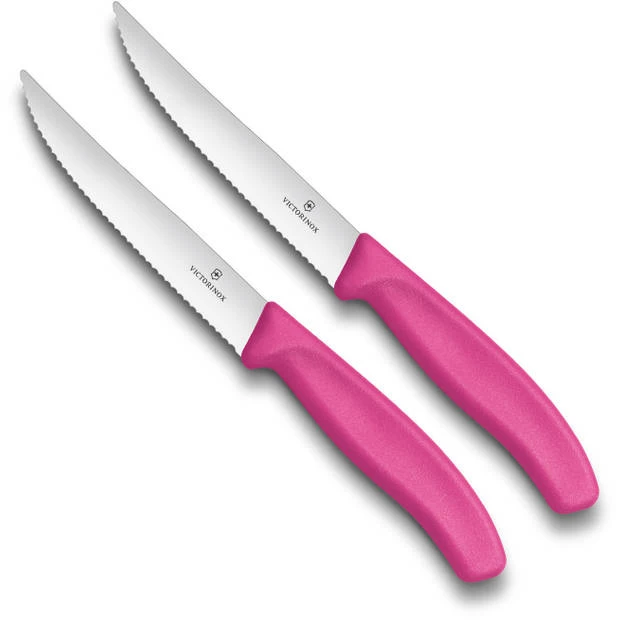 Victorinox Swissclassic Steakmessenset - 2-delig Roze 1 Victorinox Swissclassic Steakmessenset - 2-delig Roze
