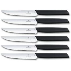 Victorinox Swiss Modern Steakmessen - 6-delig - 12cm - Zwart