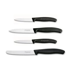 Victorinox Swiss Classic Keukenset - 4-delig - Zwart- RVS