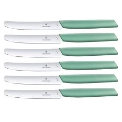 Victorinox Swiss Modern Tafelmessen - 6-delig - Groen - RVS/PP - Recht