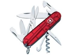Victorinox Zakmes Climber Transparant Rood 14 Functies 91 Mm Blister