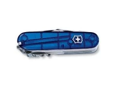 Victorinox Zakmes SwissChamp Transparant Blauw 33 Functies 91 Mm Doosje