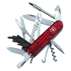 Zakmes CyberTool 34 Transparant Rood Victorinox