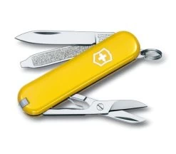 Victorinox Classic SD Geel 7 Functies Zwitsers Zakmes Met Sheath