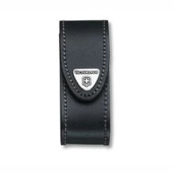 Victorinox Riemetui Zwart Leer Metalen Embleem