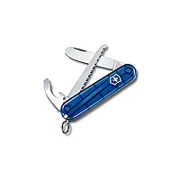 Zakmes My First Victorinox 9 Functies Transparant Blauw + Koord