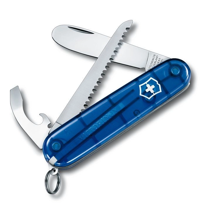 Zakmes Transparant Blauw My First Victorinox 9 1 Zakmes Transparant Blauw My First Victorinox 9