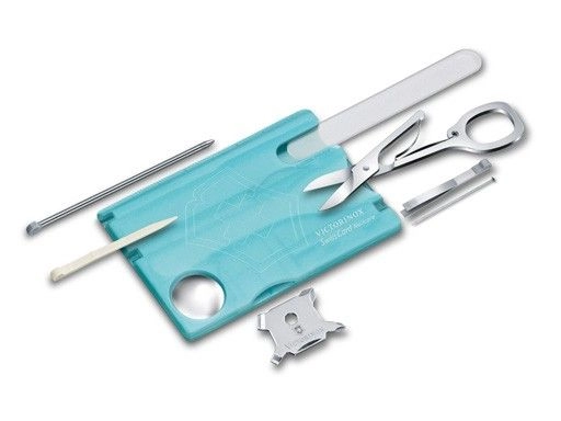 SwissCard Nailcare 13 Functies Transparant Blauw Victorinox 1 SwissCard Nailcare 13 Functies Transparant Blauw Victorinox