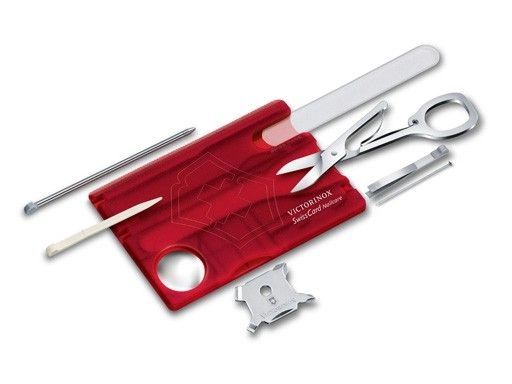 SwissCard Nailcare 13 Functies Transparant Rood Victorinox 1 SwissCard Nailcare 13 Functies Transparant Rood Victorinox